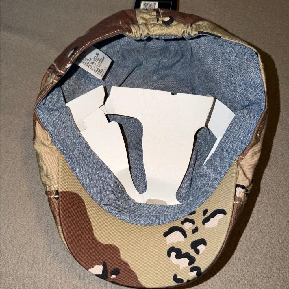 Angela & William Brown Camo Flat Cap Newsboy Hat Cotton iv2233 One Size NWT